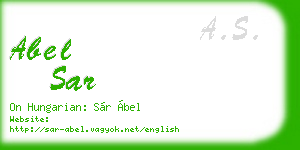 abel sar business card